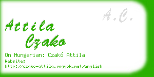attila czako business card